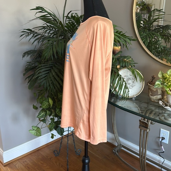 Reel Life Aqua Coral Sands LS Shirt Tarpon Fish Size XL Polyester - Picture 3 of 11